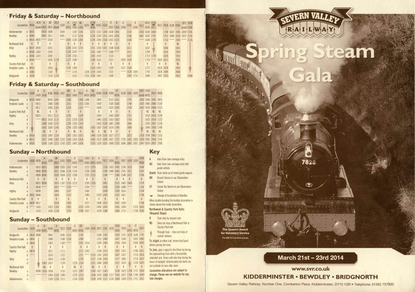 SVR Timetable
